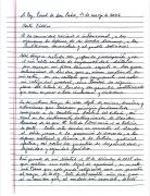 En un manuscrito, Arce denuncia que es víctima de la violación de sus derechos fundamentales