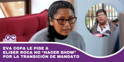 Eva Copa le pide a Eliser Roca no “hacer show” por la transición de mandato