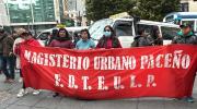 Protesta del magisterio colapsa el centro paceño y genera caos vehicular