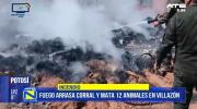 Fuego arrasa con un corral y causa la muerte de varios animales