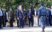 El presidente Rodrigo Paz participa de la celebración por el aniversario de Tarija