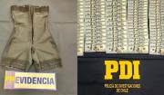 Boliviana es detenida en Chile con $us 129.500 adheridos al cuerpo