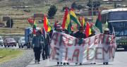 “La marcha es por la democracia y el combustible”, dice Yahuasi en su quinto día de movilización hacia La Paz