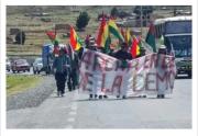 Dos marchas se acercan a La Paz, donde habrá un cabildo y movilizaciones