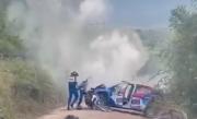 Franco abandona tras vuelco en el Rally de Mina Clavero, que fue cancelado