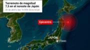 Fuerte sismo de 7,5 sacude Japón y activa alerta de tsunami en varias zonas costeras