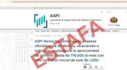 ASFI alerta sobre web fraudulenta que suplanta su identidad para captar dinero de forma ilegal