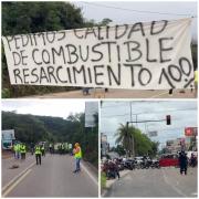 Mototaxistas bloquean 9 puntos en Santa Cruz