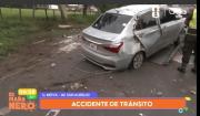 Accidente en la avenida San Aurelio deja daños materiales, el conductor se da a la fuga