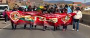 Maestros inician marcha desde Calamarca hacia la sede de Gobierno por incremento salarial y otros pedidos