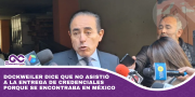 Dockweiler dice que no asistió a la entrega de credenciales porque se encontraba en México