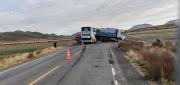 CHOQUE ENTRE ÓMNIBUS Y VOLQUETA DEJA UN MUERTO Y HERIDOS SOBRE LA RUTA ORURO–POTOSÍ