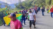 Marcha indígena iniciada hace 23 días contra la Ley 1720 llega a Yolosita