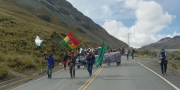 La marcha indígena del norte amazónico llegó a Urujara, la puerta de ingreso a La Paz