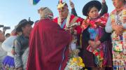 Loza recibe bastón de mando ancestral y Grover García asume la presidencia de la Asamblea de Cochabamba