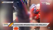 Bloqueadores impiden el paso a ambulancia en la Av. Costanera de El Alto