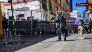 Policía gasifica marcha de la COB en el centro paceño