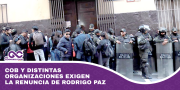 COB y distintas organizaciones exigen la renuncia de Rodrigo Paz
