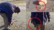 Sorprenden a comunario instalando fierros afilados en la carretera La Paz-Oruro