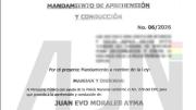 Tribunal de sentencia de Tarija emite mandamiento de aprehensión contra Evo por no presentarse a su juicio