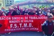 Federación de mineros convoca a paro y bloqueo nacional movilizado
