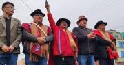 COB, ponchos rojos y un senador firman pacto para mantener protestas contra el presidente Paz