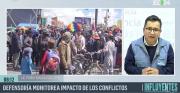 Defensor del Pueblo alerta riesgo democrático y humanitario por bloqueos