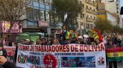 Sectores marcharon en el centro paceño en contra de los bloqueos