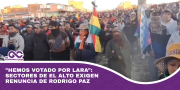 ”Hemos votado por Lara”: Sectores de El Alto exigen renuncia de Rodrigo Paz