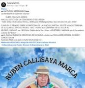 Desmienten que Rubén Callisaya haya muerto en operativo policial; falleció una semana antes