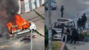 Violencia desbordada en La Paz: marchistas afines al evismo incendian un vehículo policial