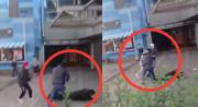 Dos policías atacados y violentados por movilizados en el teleférico