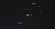 Espectáculo astronómico: Venus, Júpiter y la Luna se alinearon sobre el cielo de Tarija