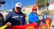 La COB marcha hacia la sede de Gobierno y la Policía resguarda la plaza Murillo