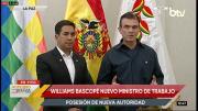 Williams Bascopé asume como nuevo ministro de Trabajo en medio del reordenamiento del gabinete