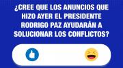 Sondeo: la mayoría cree que el mensaje de Paz no ayudará a resolver los conflictos