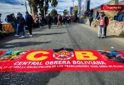 COB, Fabriles, Ponchos Rojos y otros sectores se unen en marcha por la renuncia de Paz