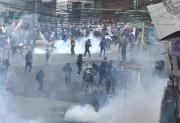AGRESIONES Y VIOLENCIA DE MARCHISTAS EN EL CORAZÓN DE LA PAZ