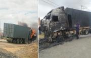 Queman camión militar en El Alto y el hecho suma otro episodio de tensión