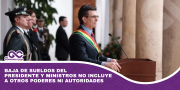 Baja de sueldos del presidente y ministros no incluye a otros poderes ni autoridades
