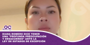 Diana Romero dice tener una profunda preocupación y desacuerdo ante la ley de Estados de Excepción