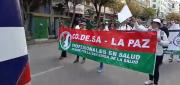 PERSONAL DE SALUD MARCHA EN LA PAZ POR FALTA DE INSUMOS Y CRISIS HOSPITALARIA