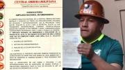 Argollo deja su clandestinidad y llama a ampliado de emergencias este sábado