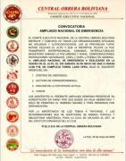 La COB convoca a un ampliado nacional de emergencia tras anulación de orden de aprehensión contra Mario Argollo