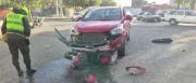Tarija: Motocicleta es arrastrada tras chocar contra un vehículo