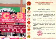 Por seguridad, COB suspende el ampliado donde decidiría si iba a asistir al diálogo