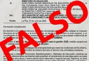 MINISTERIO DE EDUCACIÓN ALERTA SOBRE COMUNICADO FALSO