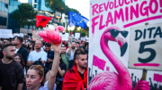 La revolución de los flamencos: las masivas de protestas en Albania en contra del resort que quieren construir Ivanka Trump y Jared Kushner