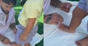 Video: Maluma enternece las redes al hacerle la ‘pedicura’ a su hija