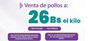 ALCALDÍA DE EL ALTO INICIA VENTA DE POLLO A BS 26 EL KILO